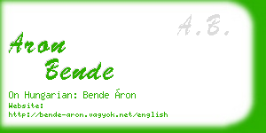 aron bende business card