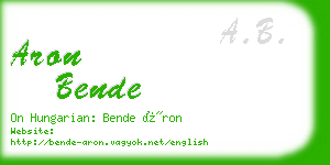 aron bende business card